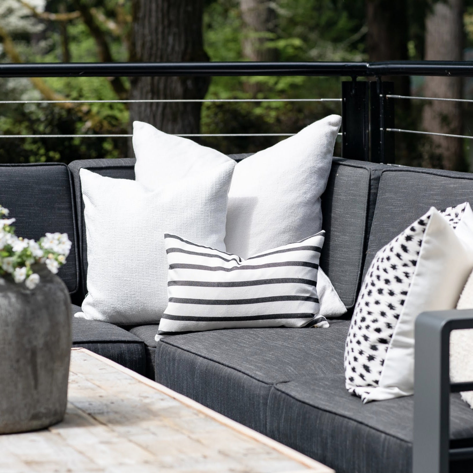 White outdoor pillow covers sale