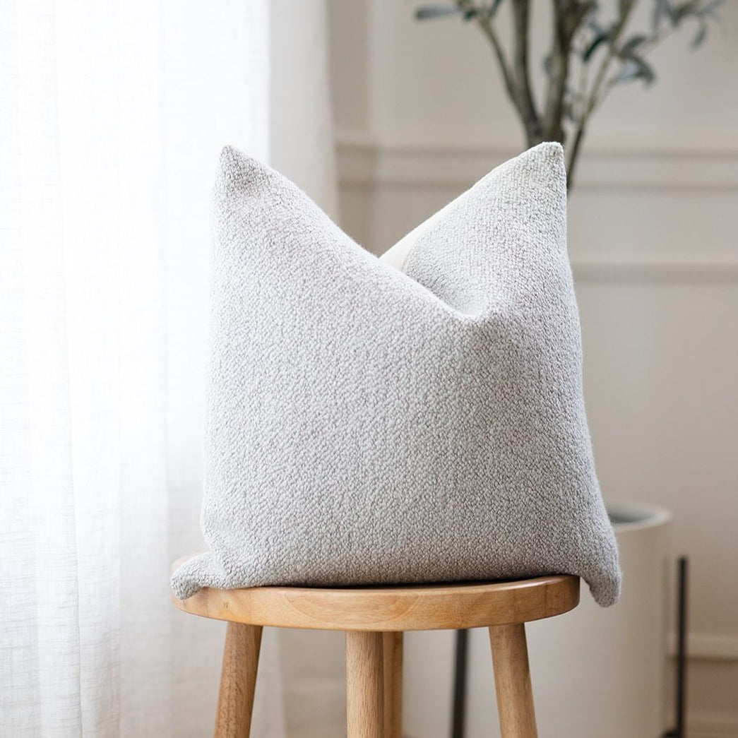 Gray textured pillow sale