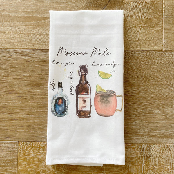 Moscow Mule Recipe Towel Kitchen Towels Bar Towels Dish 