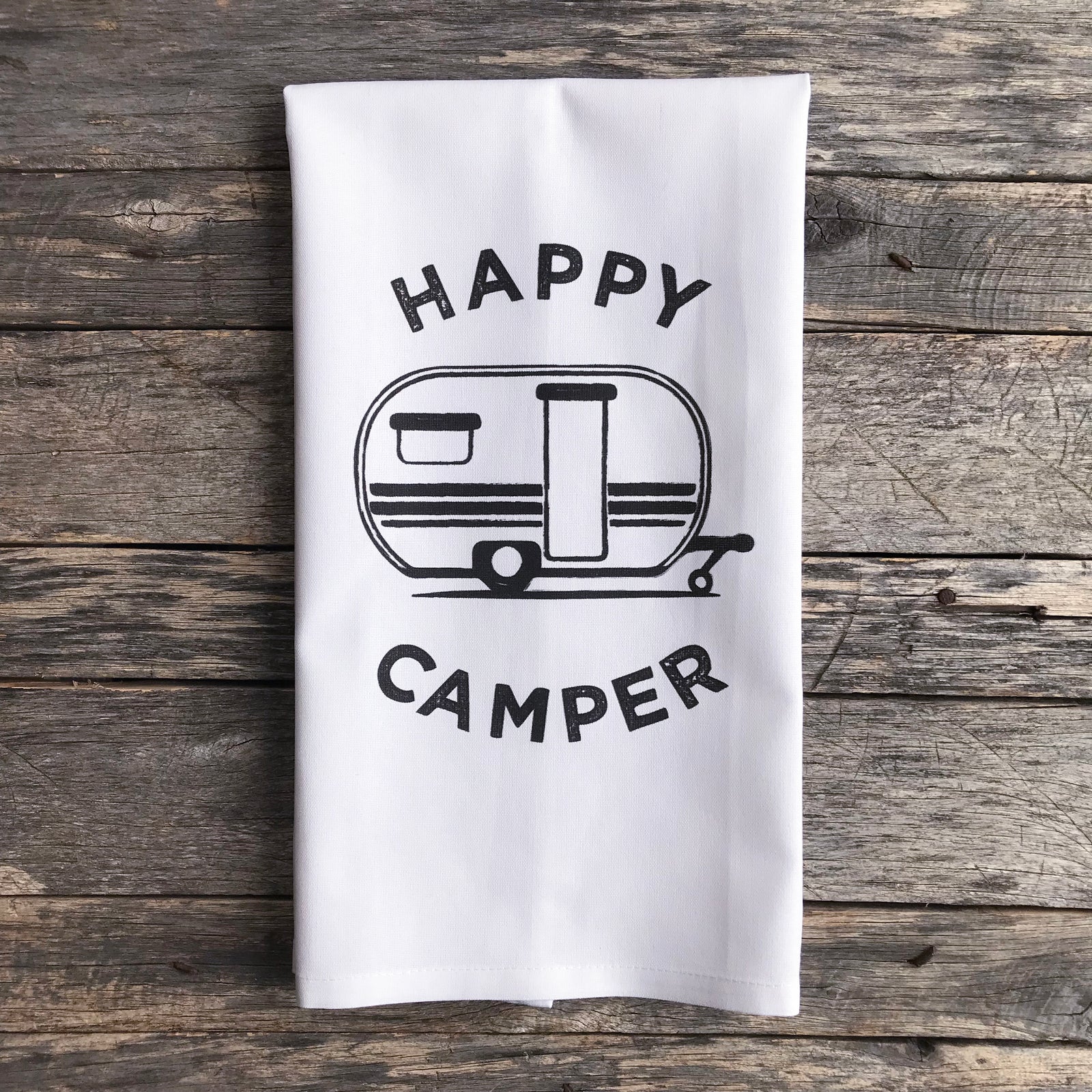 Happy Camper - Tea Towel - Lone Star Art