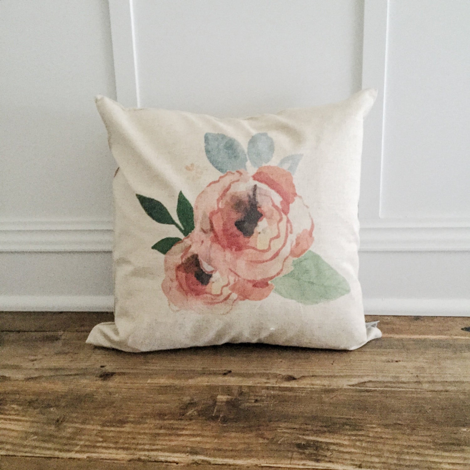 Watercolor floral 2025 pillow cover